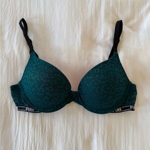 Victoria's Secret PINK Teal Leopard Bra